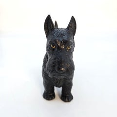 Table lighter in the form of a Scottie Dog made from cast metal circa 1920