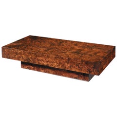 Table Low Coffee Italian Mulberry Floating Platform Aldo Tura