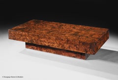 Table Low Coffee Italian Mulberry Floating Platform Aldo Tura