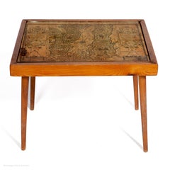 Table Low Sofa Vintage 1950s Map Isle of Man John Speed 1610 Thomas Durham 1595