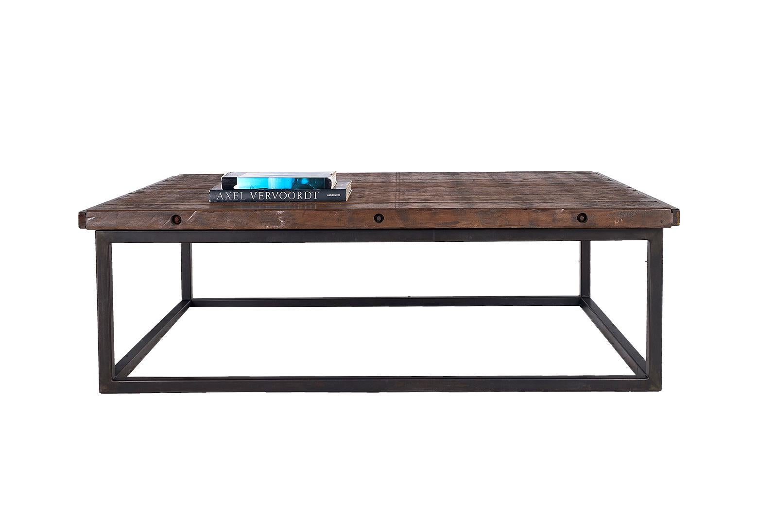Rustic Table Made from Reclaimed Baking Pallet For Sale