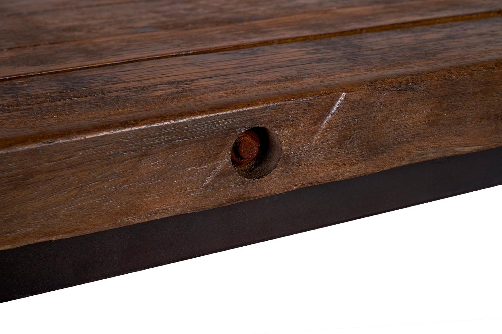 Metal Table Made from Reclaimed Baking Pallet For Sale