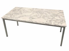 Table marbre et métal Florence Knoll 1960