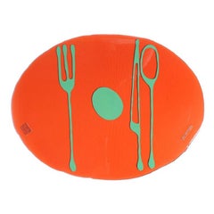 Set di 4 tovagliette Table Mates in Clear Dark Ruby & Greene di Gaetano Pesce
