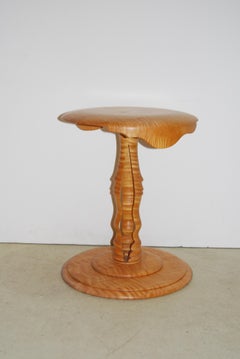 "Table Melt" Hand Carved Side Table by Peter Exton, 1996
