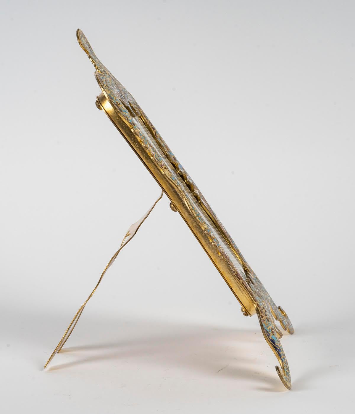 Table Mirror and its Two Vases, 19th Century, Napoleon III Period. For Sale 7