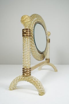 Table Mirror by Archimede Seguso, circa 1940