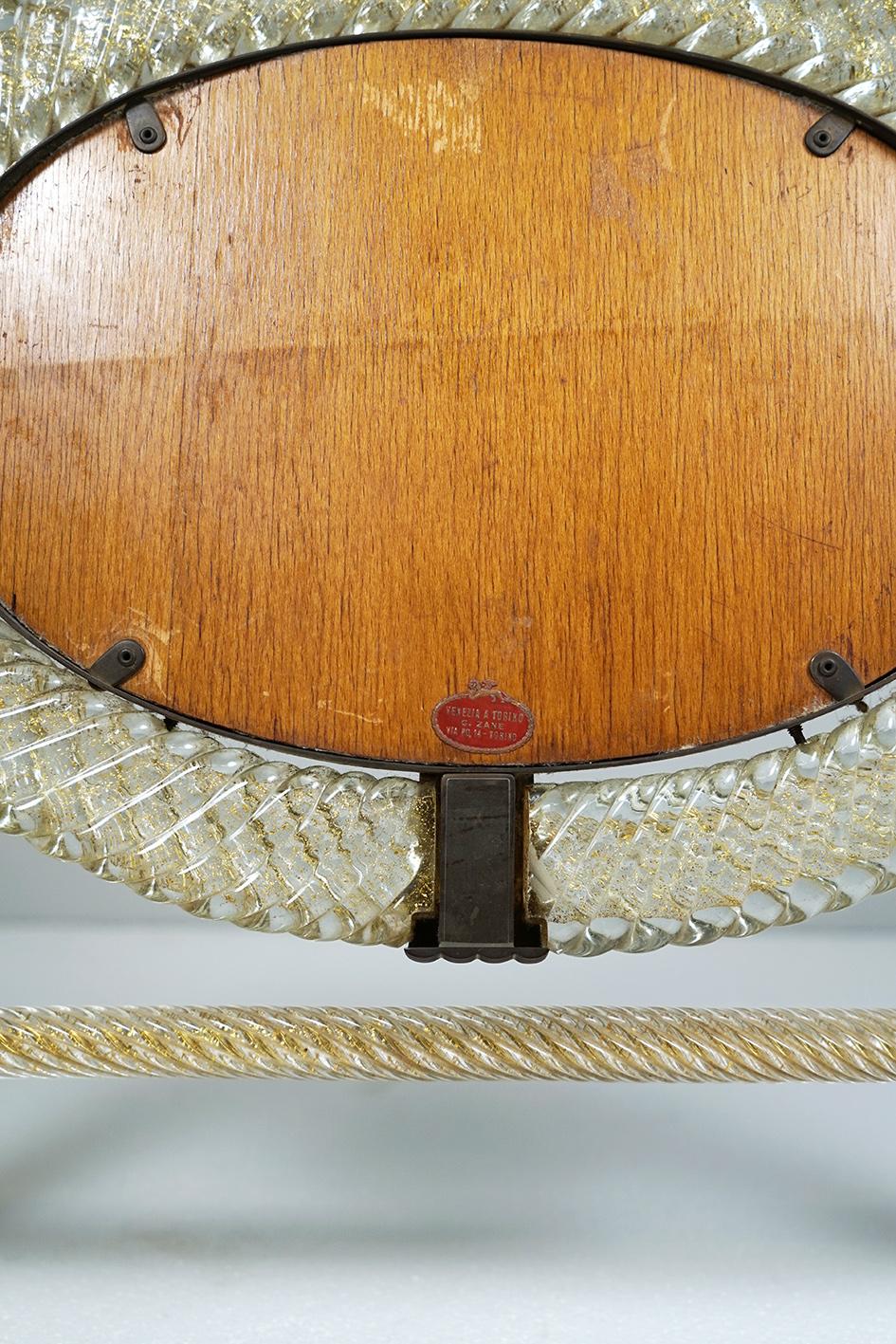 Mid-Century Modern Table Mirror by Archimede Seguso, circa 1940 For Sale