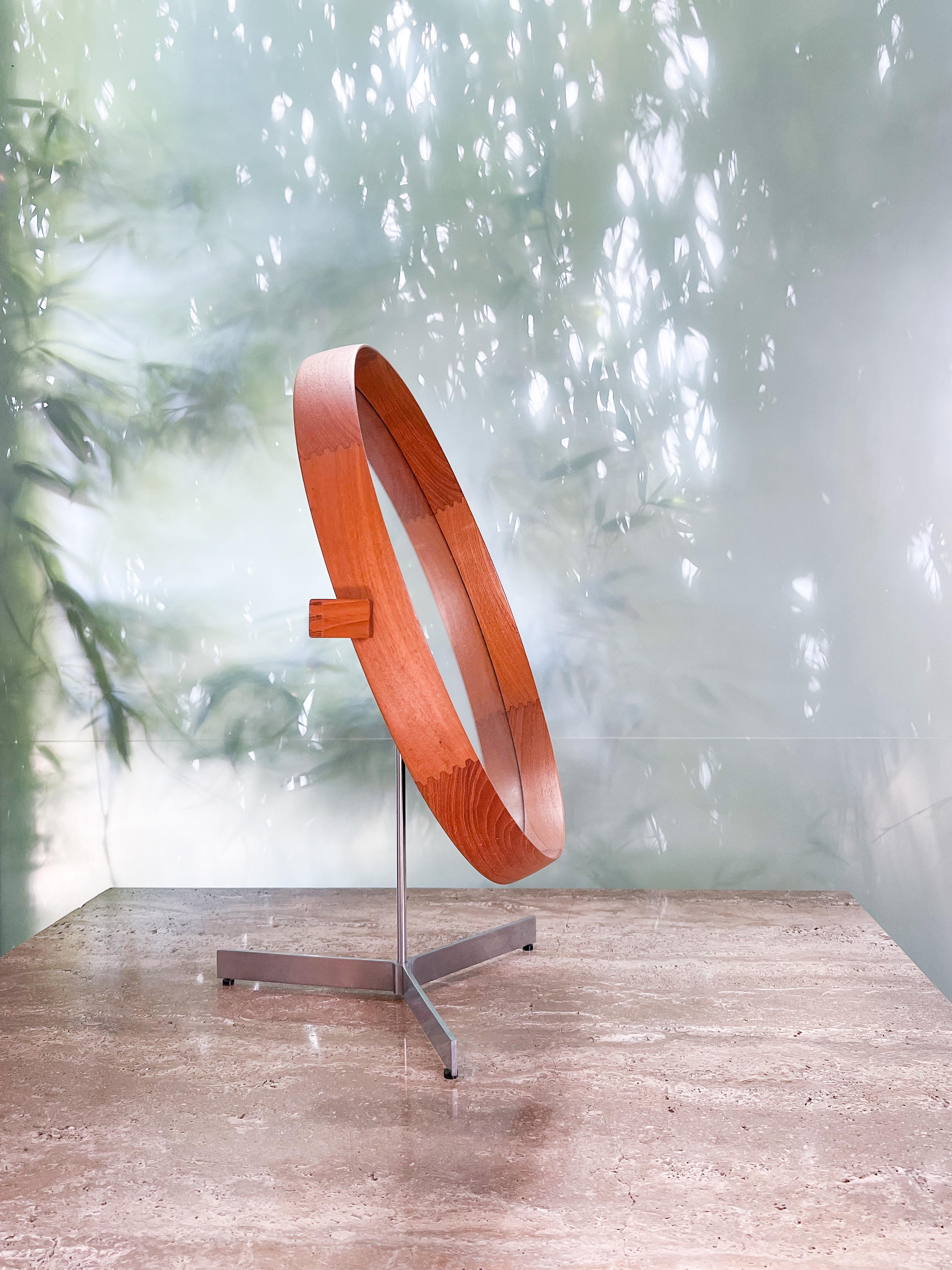 Table Mirror by Uno & Östen Kristiansson for Luxus of Sweden, 1960s For Sale 1