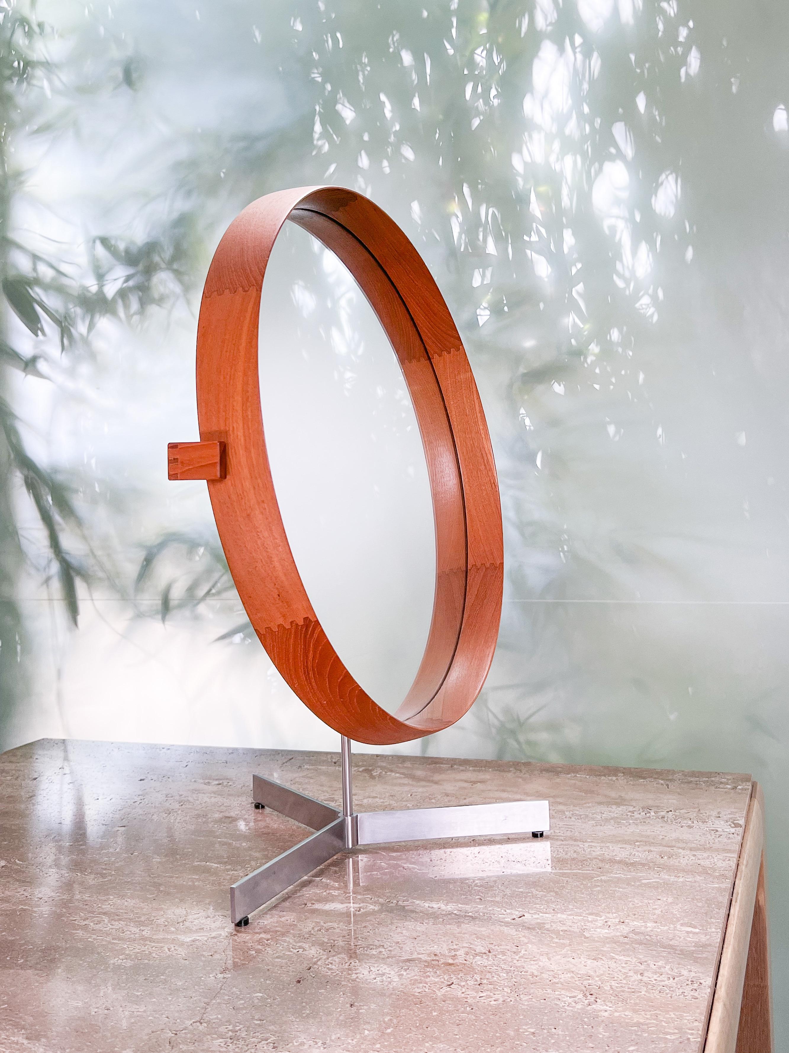Table Mirror by Uno & Östen Kristiansson for Luxus of Sweden, 1960s For Sale 2