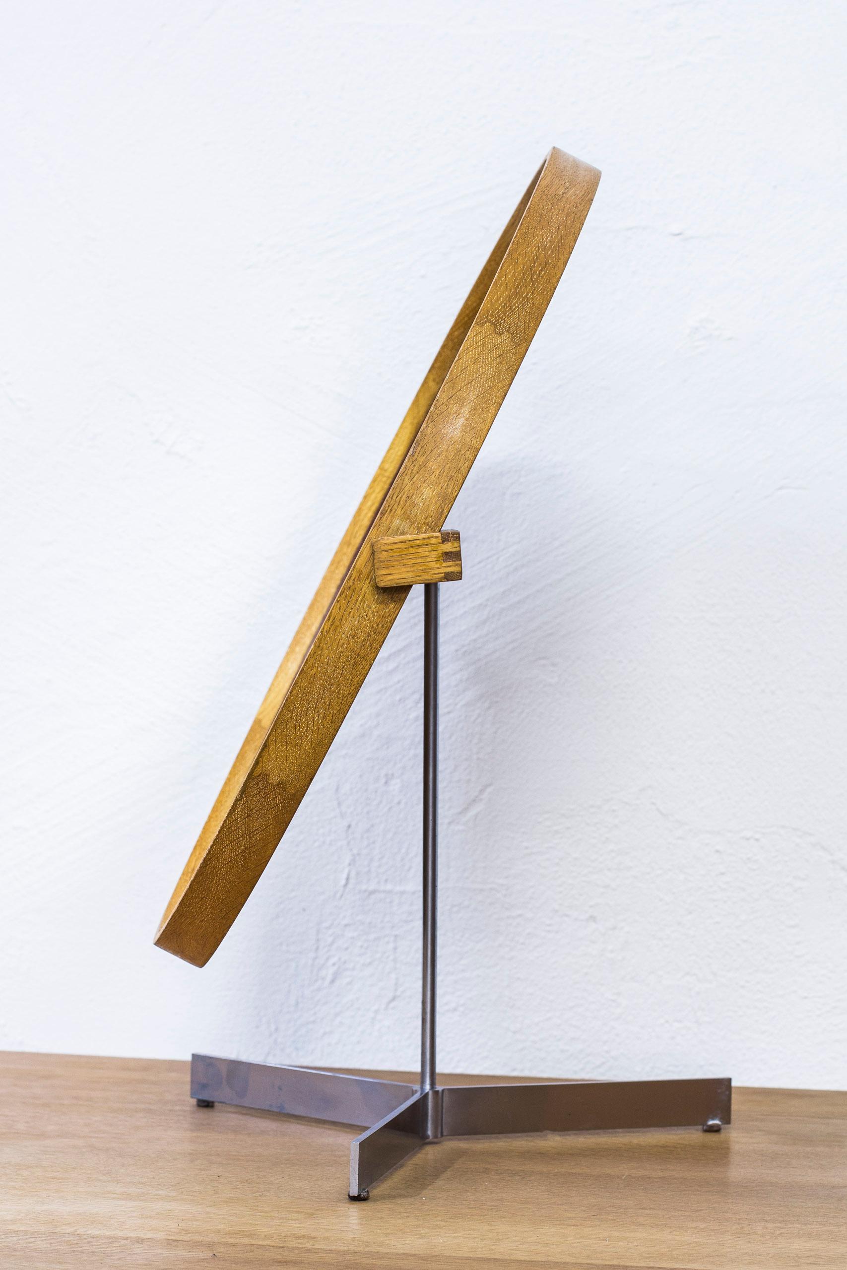 Table Mirror by Uno & Östen Kristiansson for Luxus, Sweden, 1950s For Sale 2