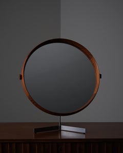 Table « Mirror » par Uno & Östen Kristiansson, en teck, Suède, années 1960