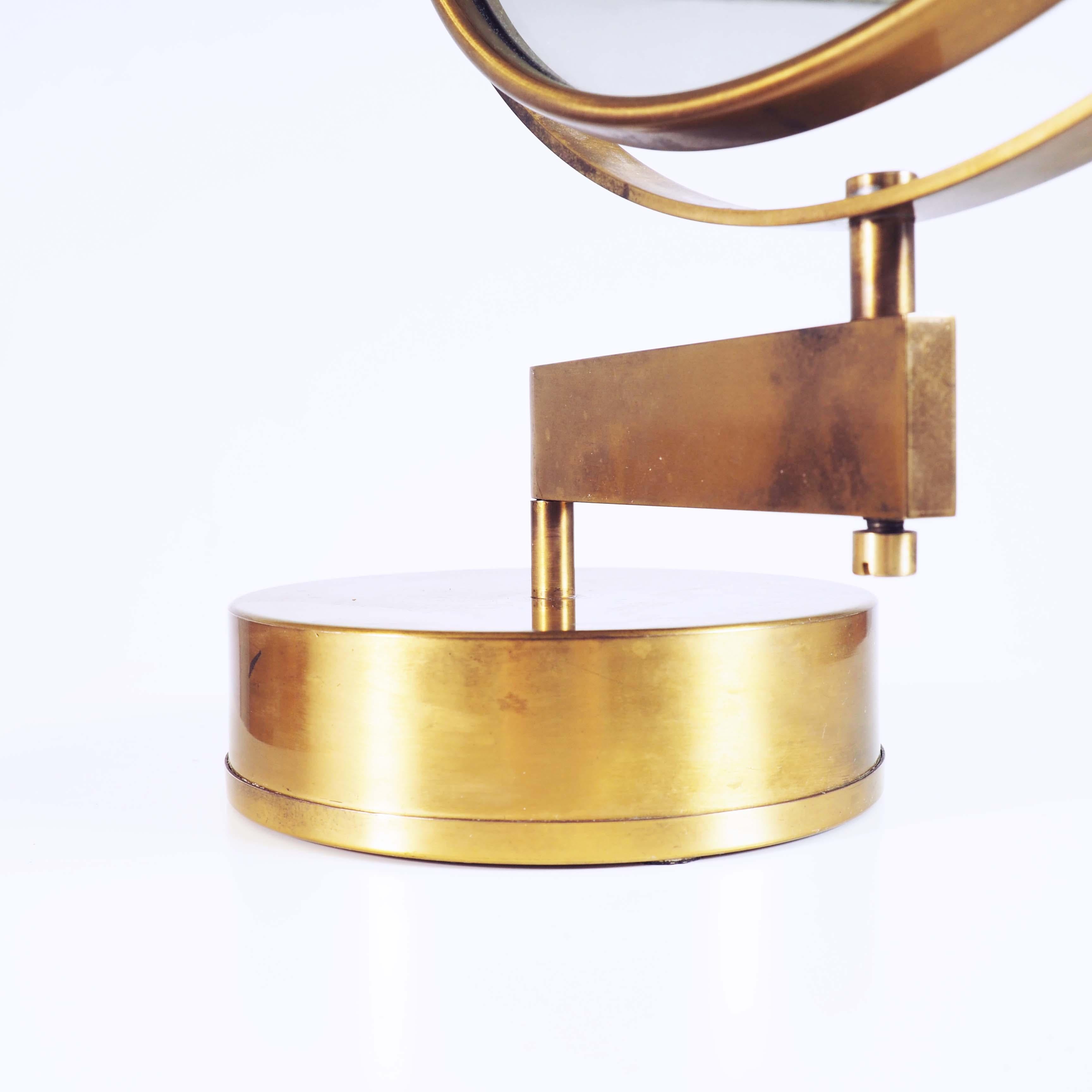 Table Mirror in Brass by Hans-Agne Jakobsson, Markaryd, Sweden 1