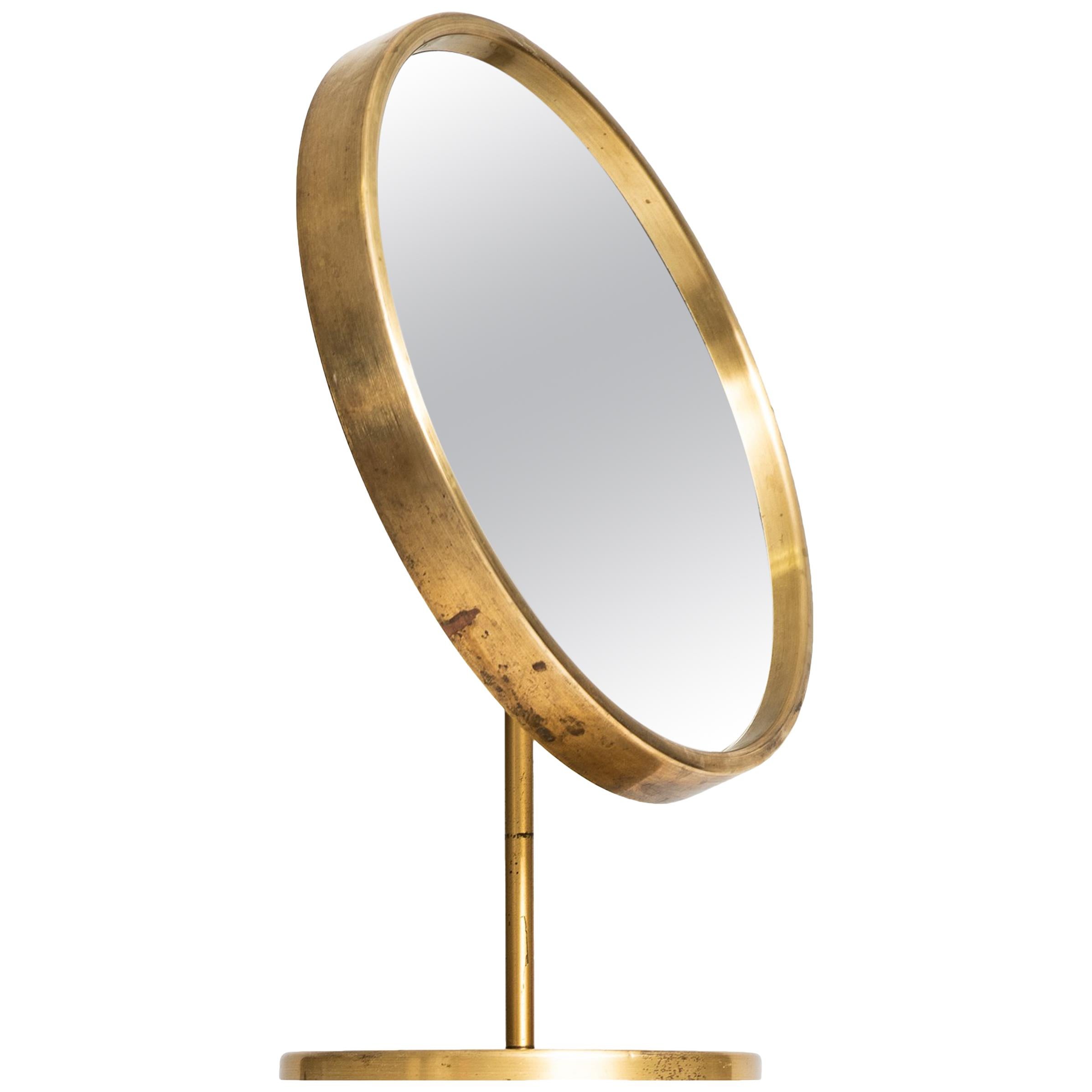 Table mirror in brass produced by Glas mäster in Sweden