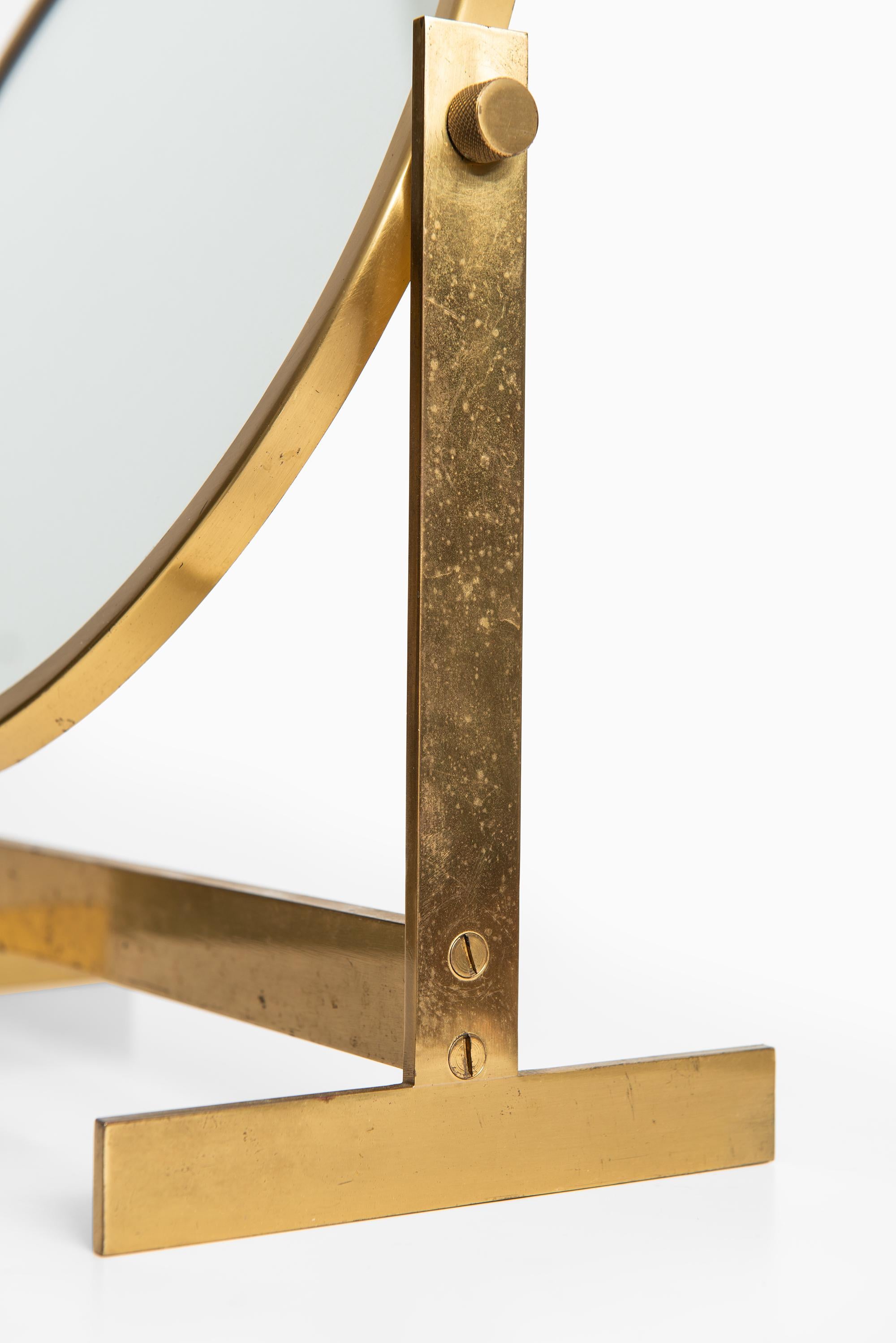 Swedish Table mirror in brass produced in Sweden