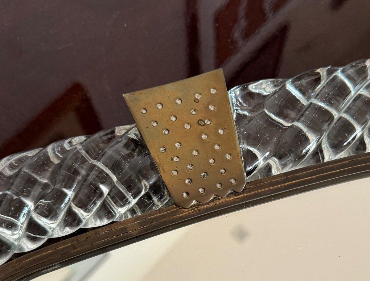 Français Miroir de table en verre incolore a Treccia, Carlo Scarpa pour Venini, vers 1930 en vente