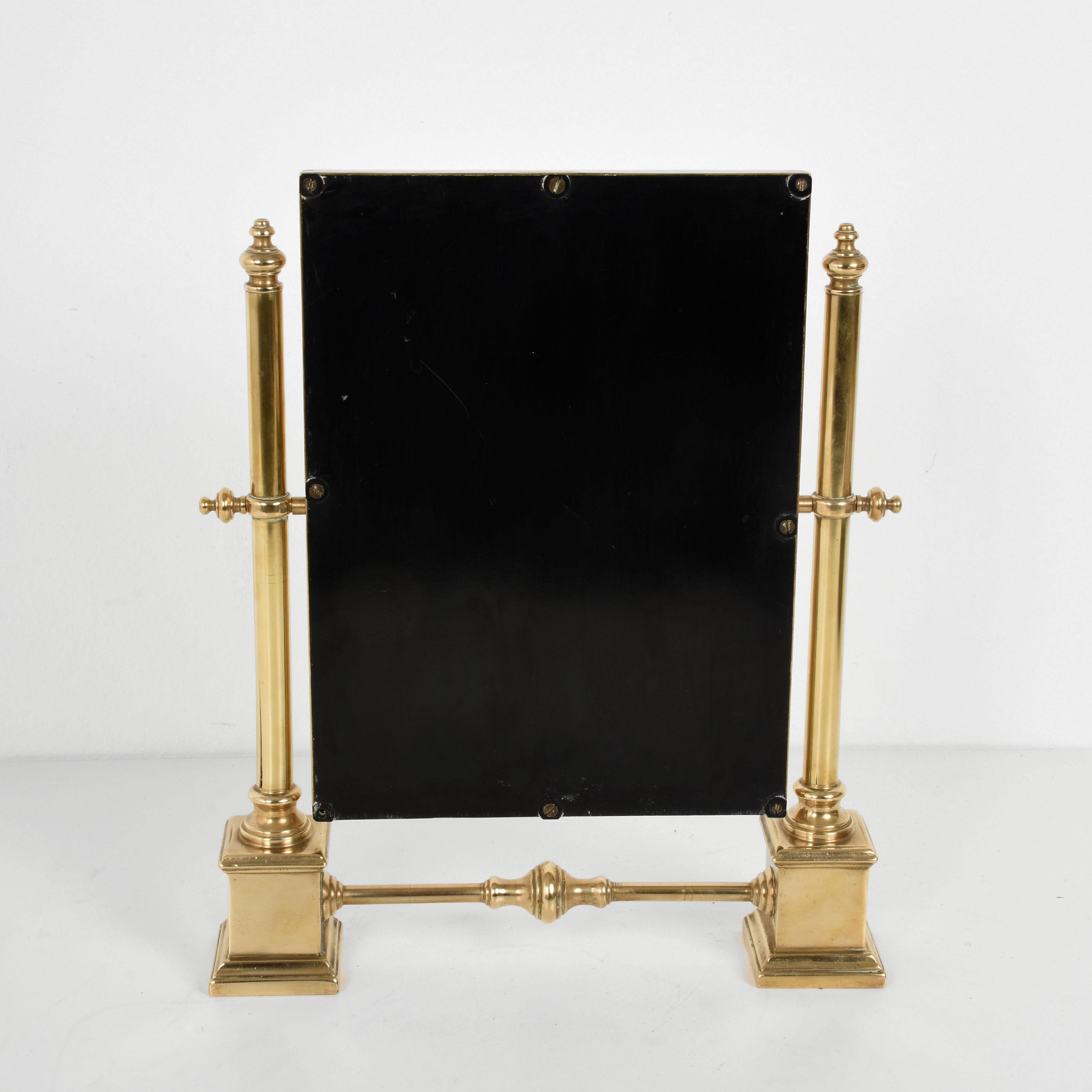 Table Mirror in Polished Brass, Vanity, Adjustable, Italy, 1950s 10