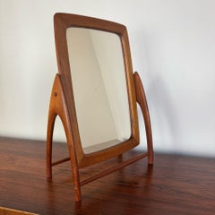 Table mirror in teak, Denmark 1960s