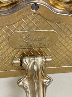 Table Mirror In Worked Brass, Made In Italy 1960s