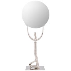 Table Mirror Kneeling Nude Werkstatte Hagenauer Wien Late 1920s Marked