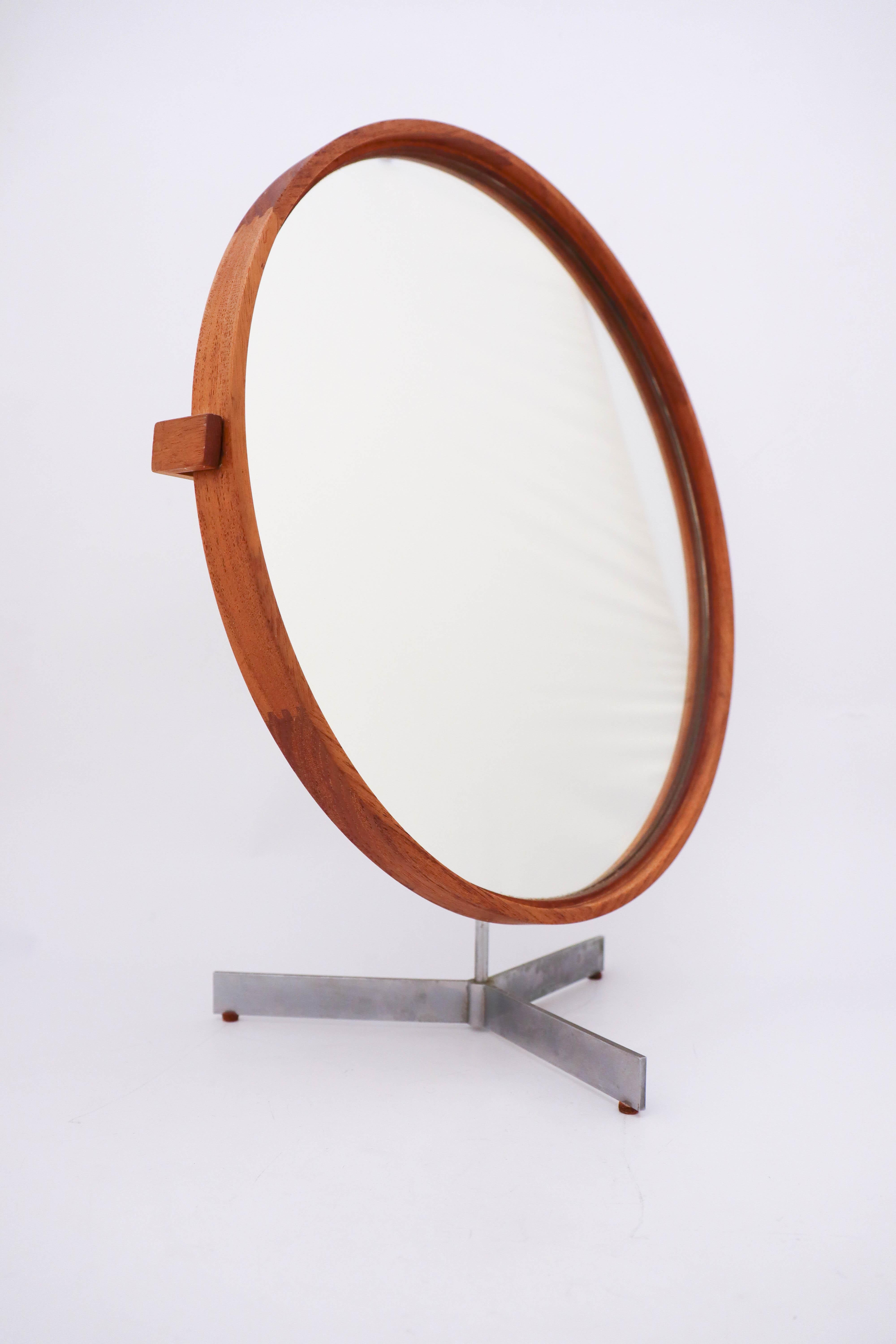 Mid-20th Century Table Mirror, Luxus, Uno & Östen Kristiansson, Vittsjö, Sweden