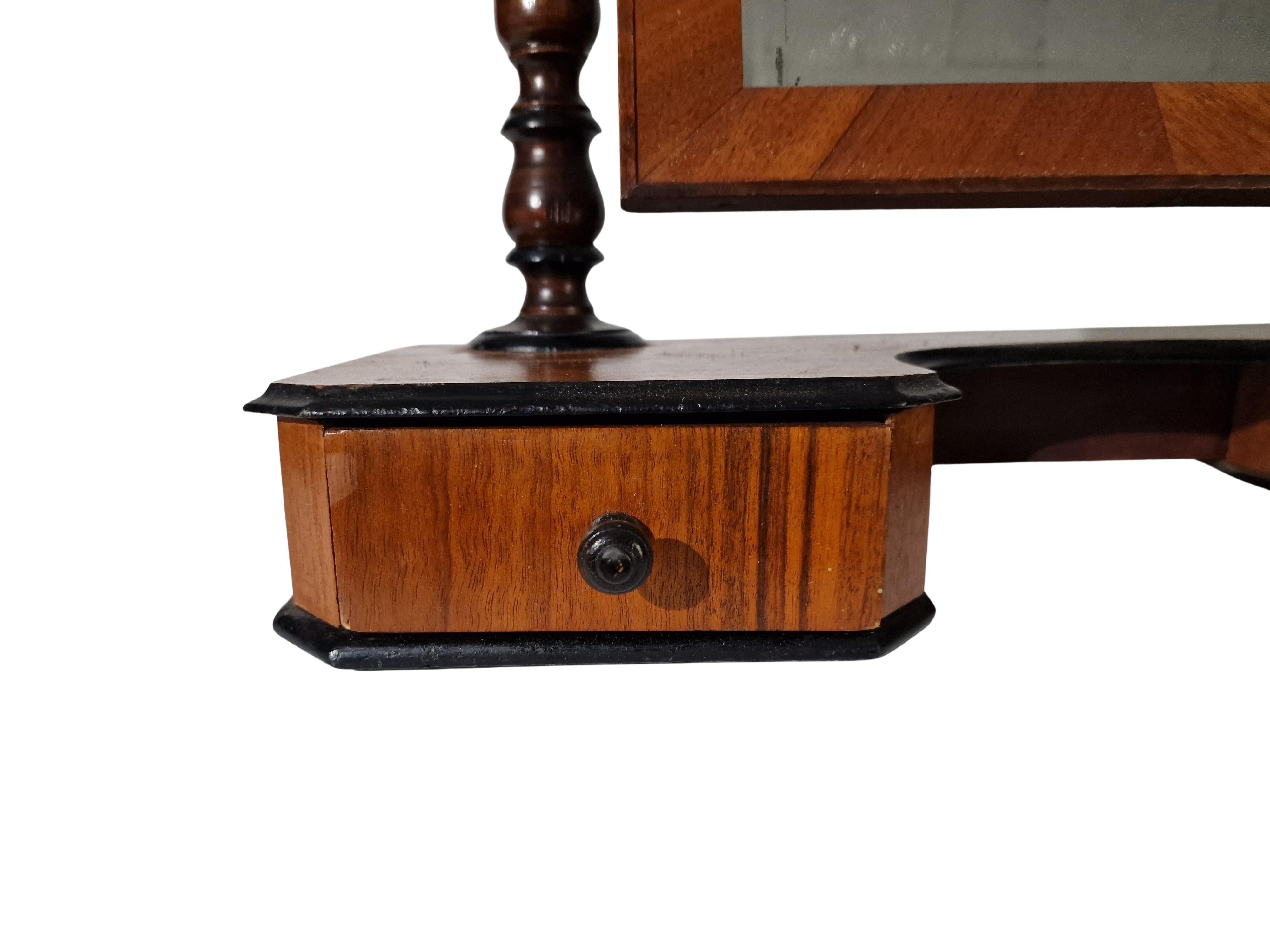 Polished Table Mirror, Makeup / Vanity Mirror, late 19th century, 1890, Austria