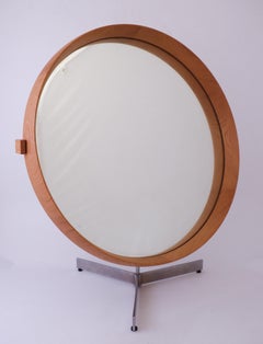 Table Mirror Oak, Luxus, Uno & Östen Kristiansson, Vittsjö, Sweden 1960s