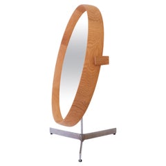 Table Mirror Oak, Luxus, Uno & Östen Kristiansson, Vittsjö, Sweden 1960s
