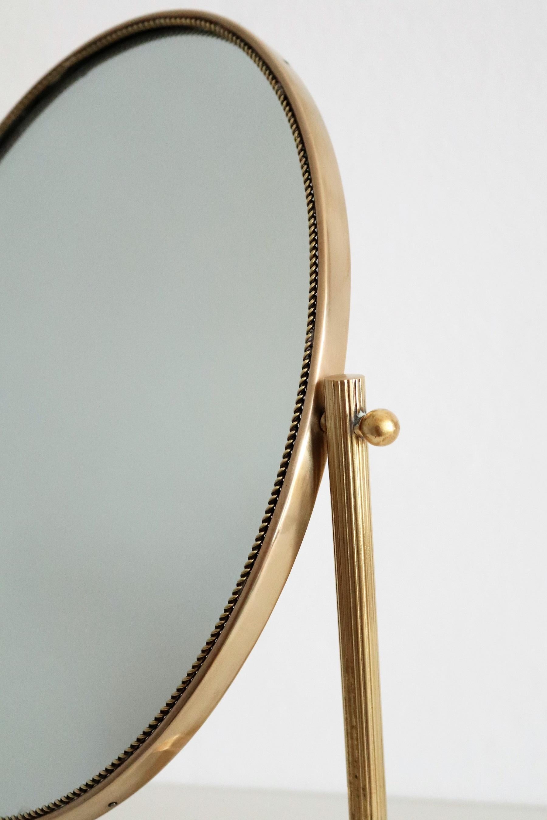 Table Mirror or Vanity Mirror in Brass, 1950s 4