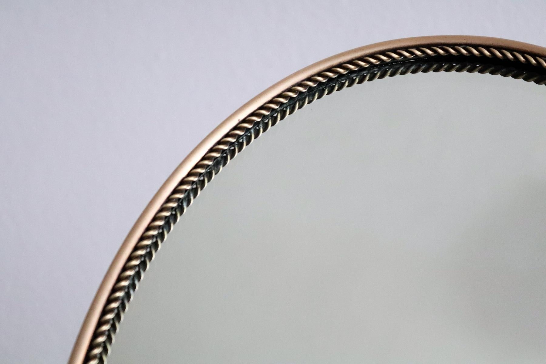 Table Mirror or Vanity Mirror in Brass, 1950s 8