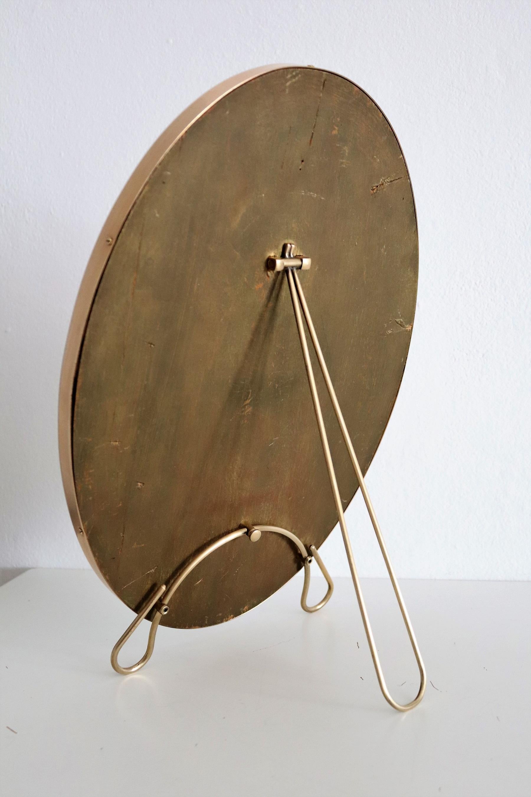 Table Mirror or Vanity Mirror in Brass, 1950s 9