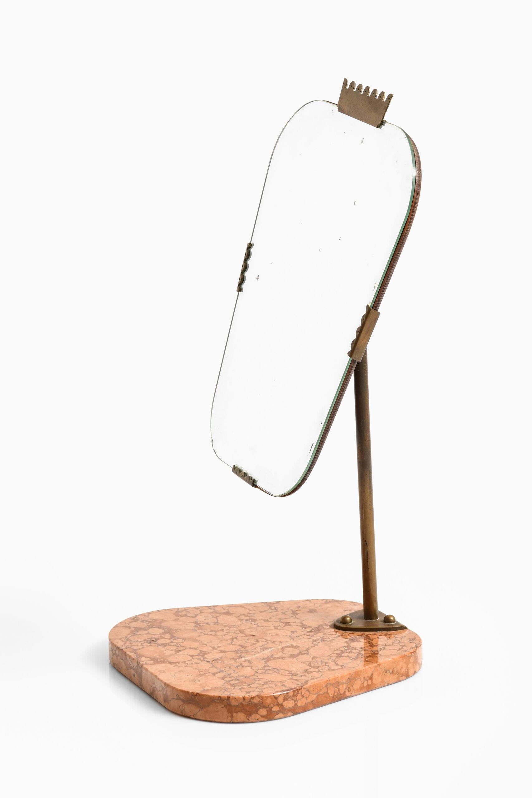 Rare table mirror by unknown designer. Produced in Sweden.