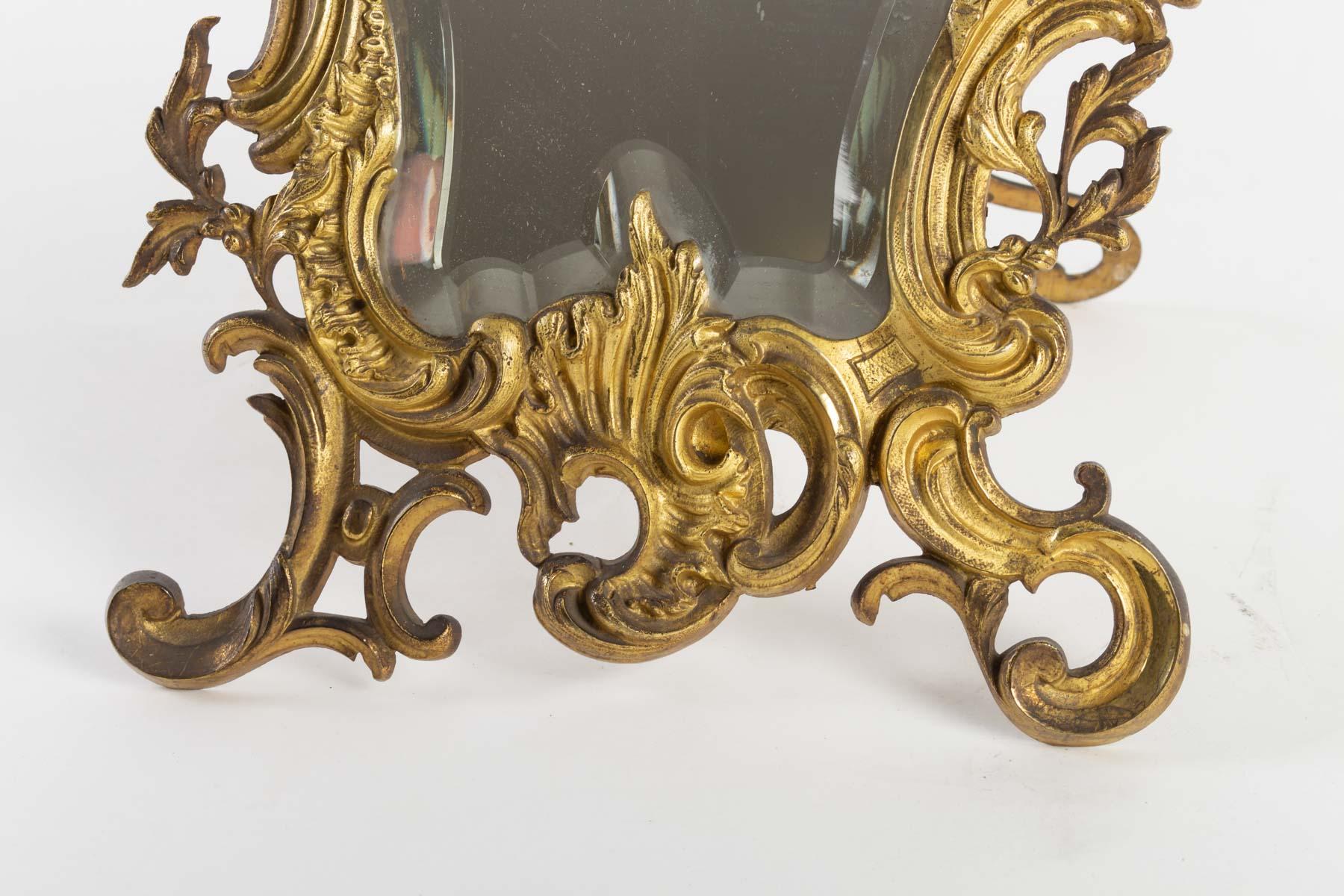 Bronze Table Mirror Rococo