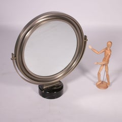 Table Mirror Sergio Mazza Marble Chromed Metal 1960s 1970s