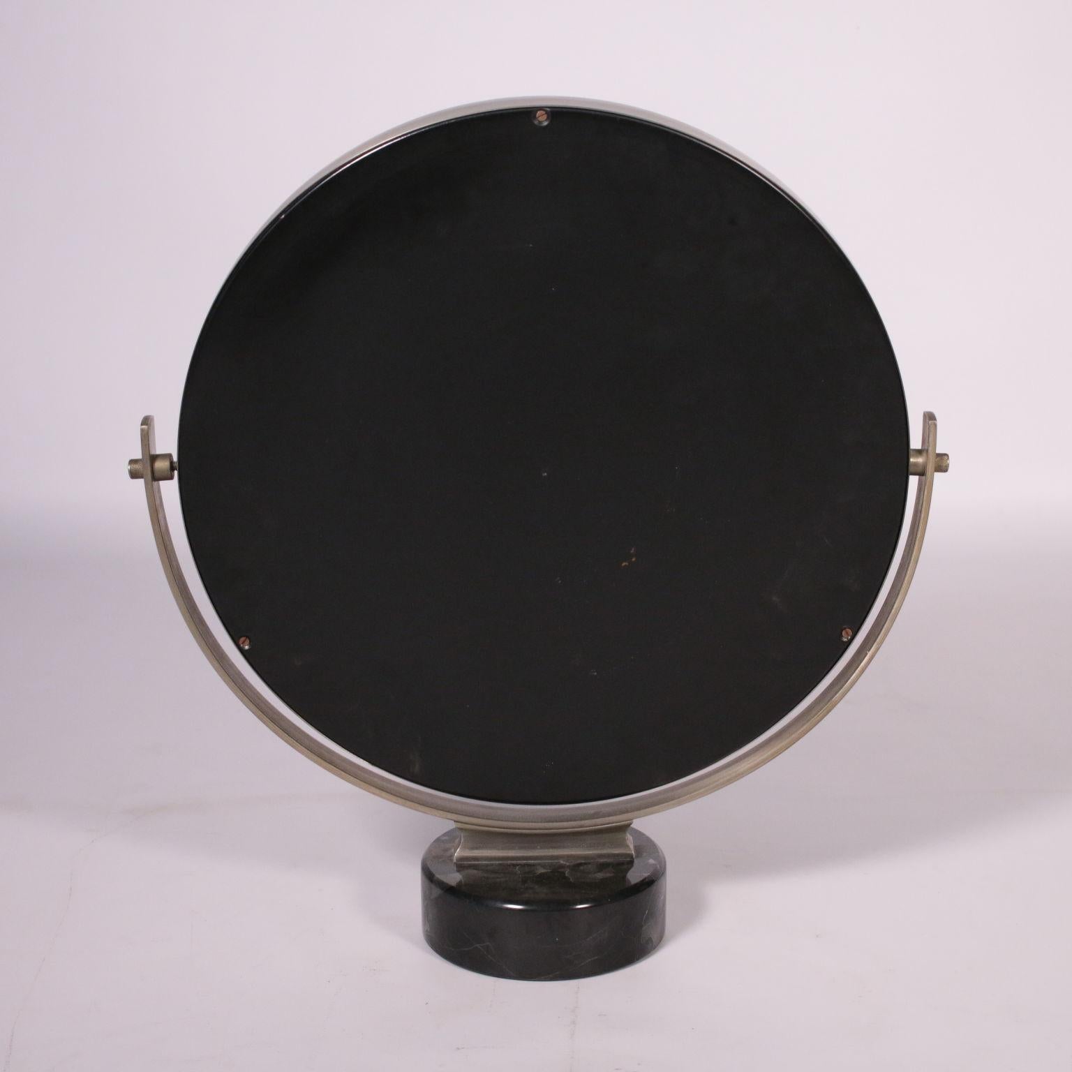 Table Mirror Sergio Mazza Marble Chromed Metal, 1960s-1970s In Good Condition In Milano, IT