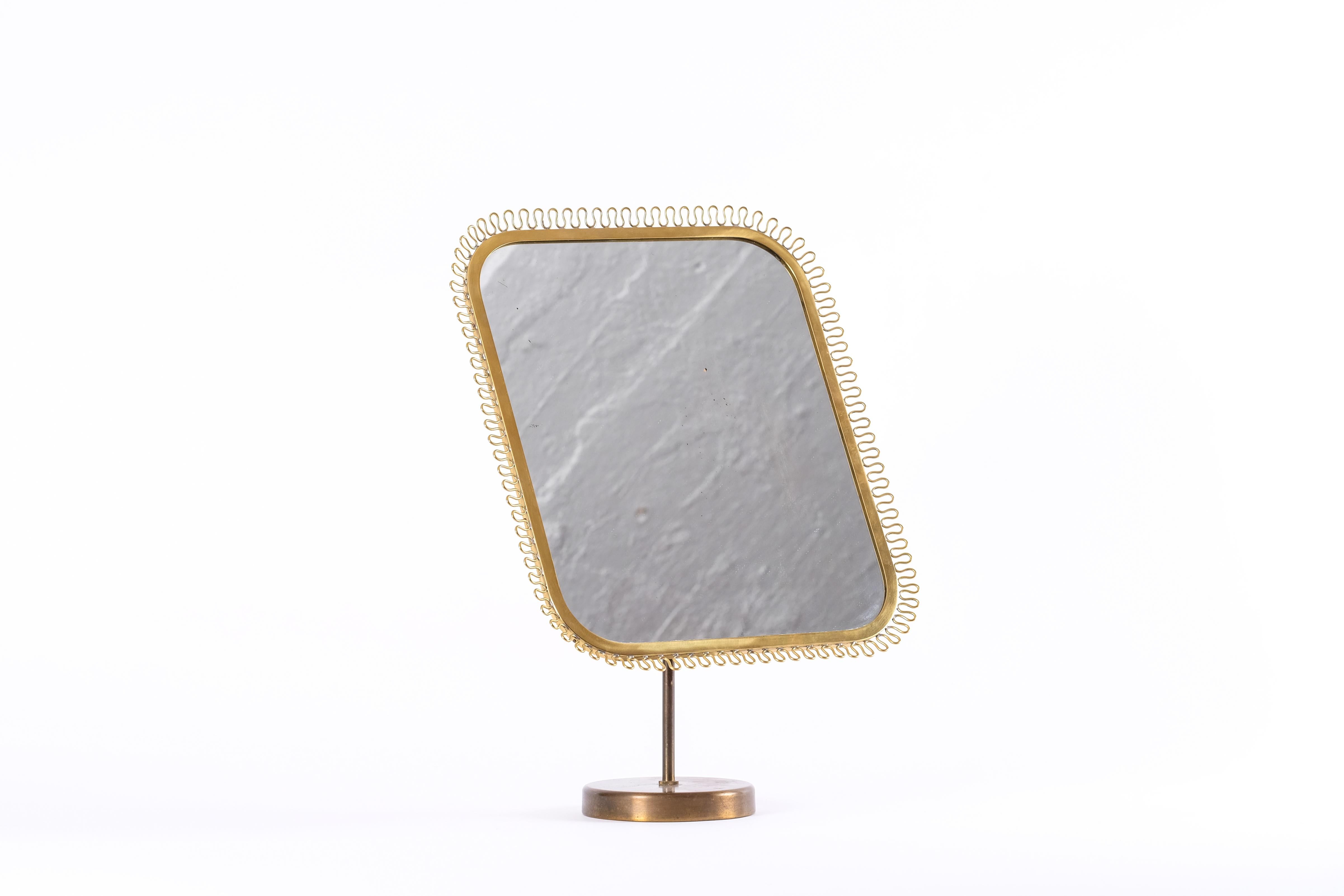 Scandinavian Modern Table Mirror, Sweden, 1950s For Sale