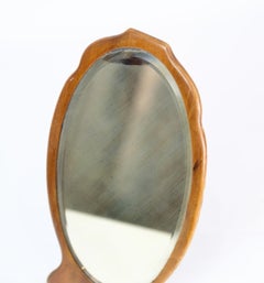 Table Mirror With Frame Made In Walnut From 1880s