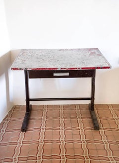 Table Model 'Tropique 501' by Jean Prouvé, Bent Sheet Steel, circa 1951, France