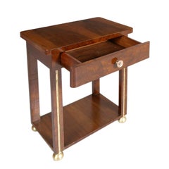 Console Nightsand Atlier di Varedo Osvaldo Borsani attribuée, noyer et ronce