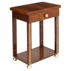 Nightsand Console Atlier di Varedo Osvaldo Borsani attributed, Walnut and Burl