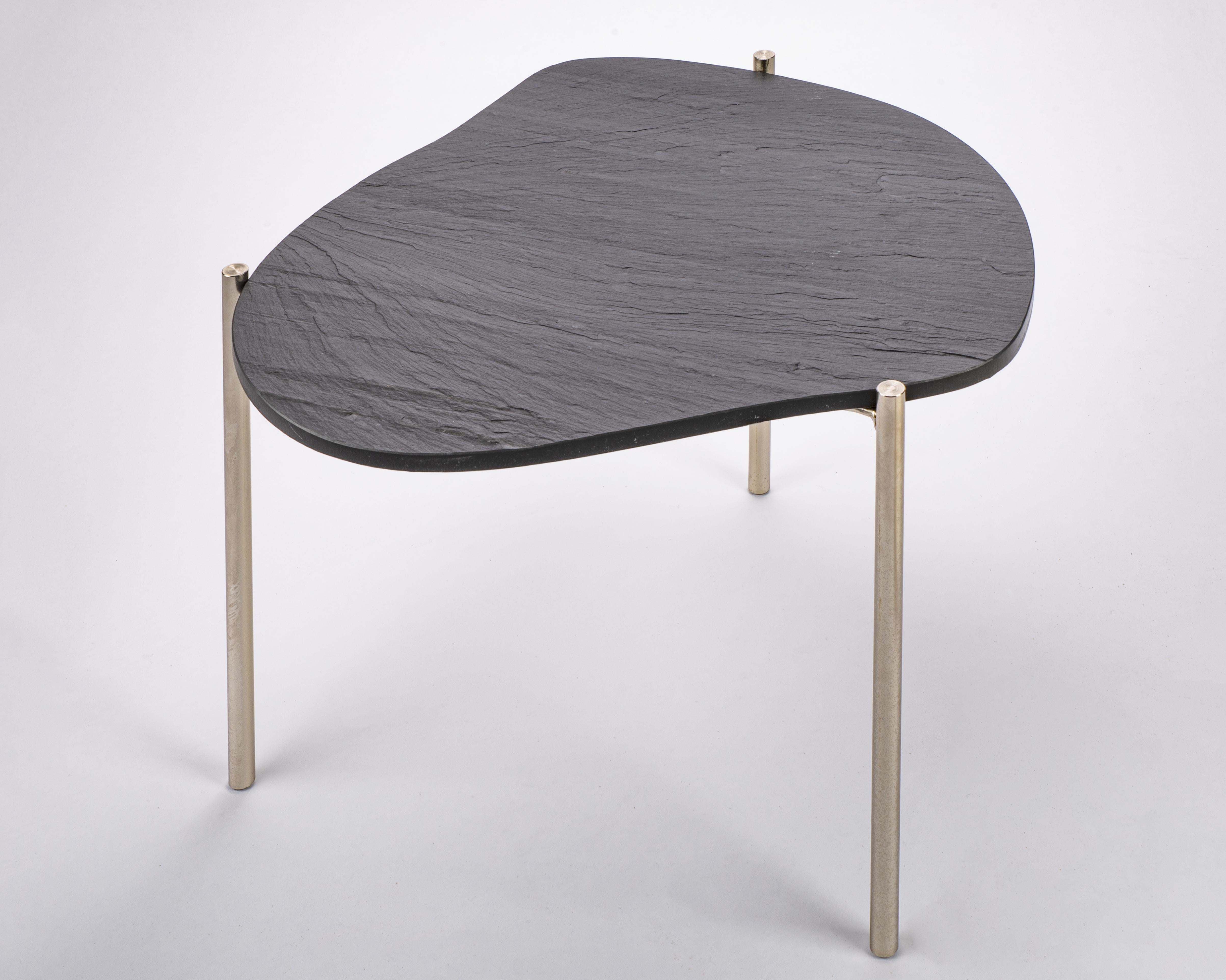 Table no.2 by Anežka Závadová
Materials: Polished slate stone and steel skeleton in satin brass finish
Dimensions: 48.8 x 47.3 x 44.8 cm

Anezka Zavadova has been with Preciosa lighting, since 2016. As a senior designer in the company’s Middle