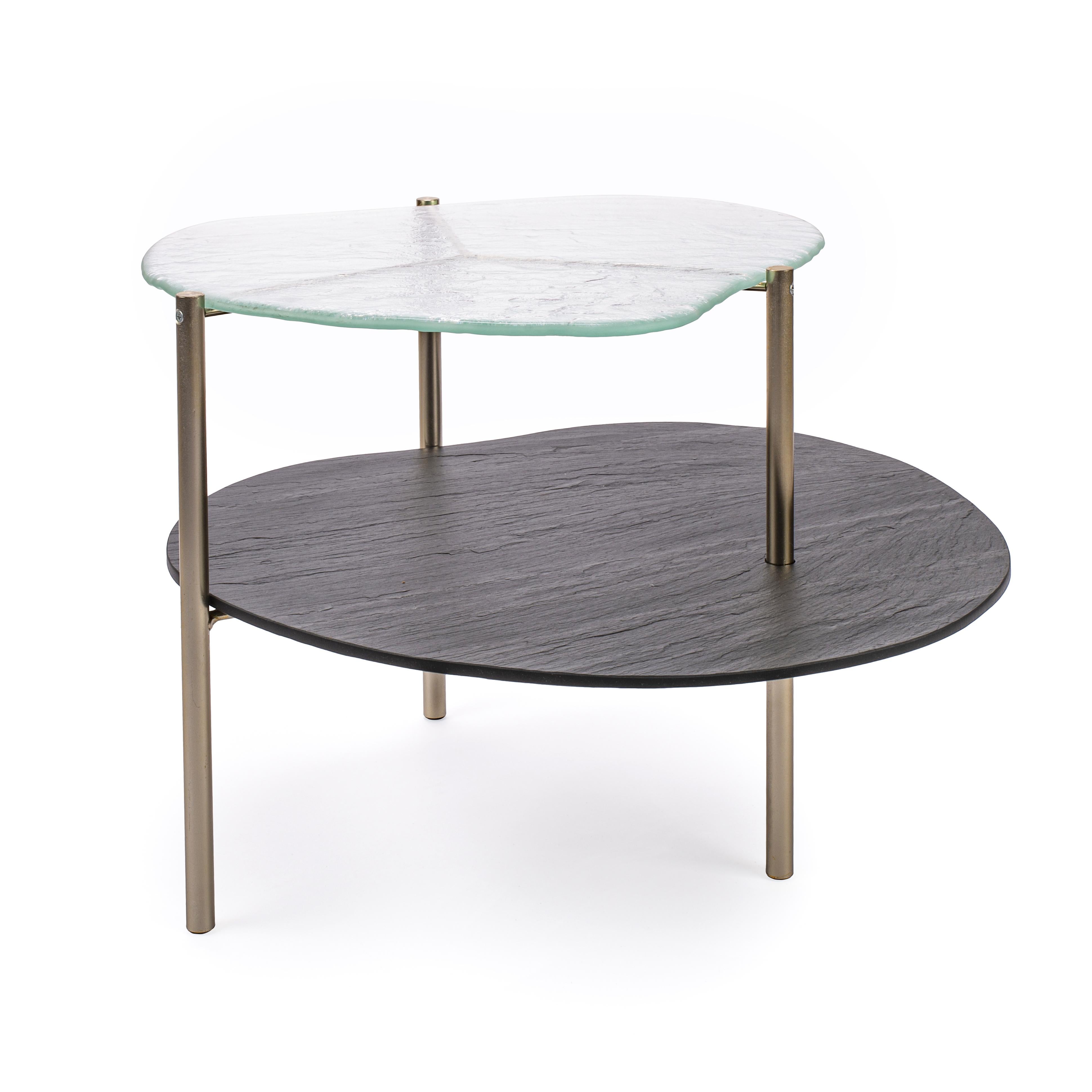 Table no.4 by Anežka Závadová
Materials: Polished slate stone and steel skeleton in satin brass finish
Dimensions: 51.8 x 53.2 x 39.8 cm

Anezka Zavadova has been with Preciosa Lighting, since 2016. As a senior designer in the company’s Middle