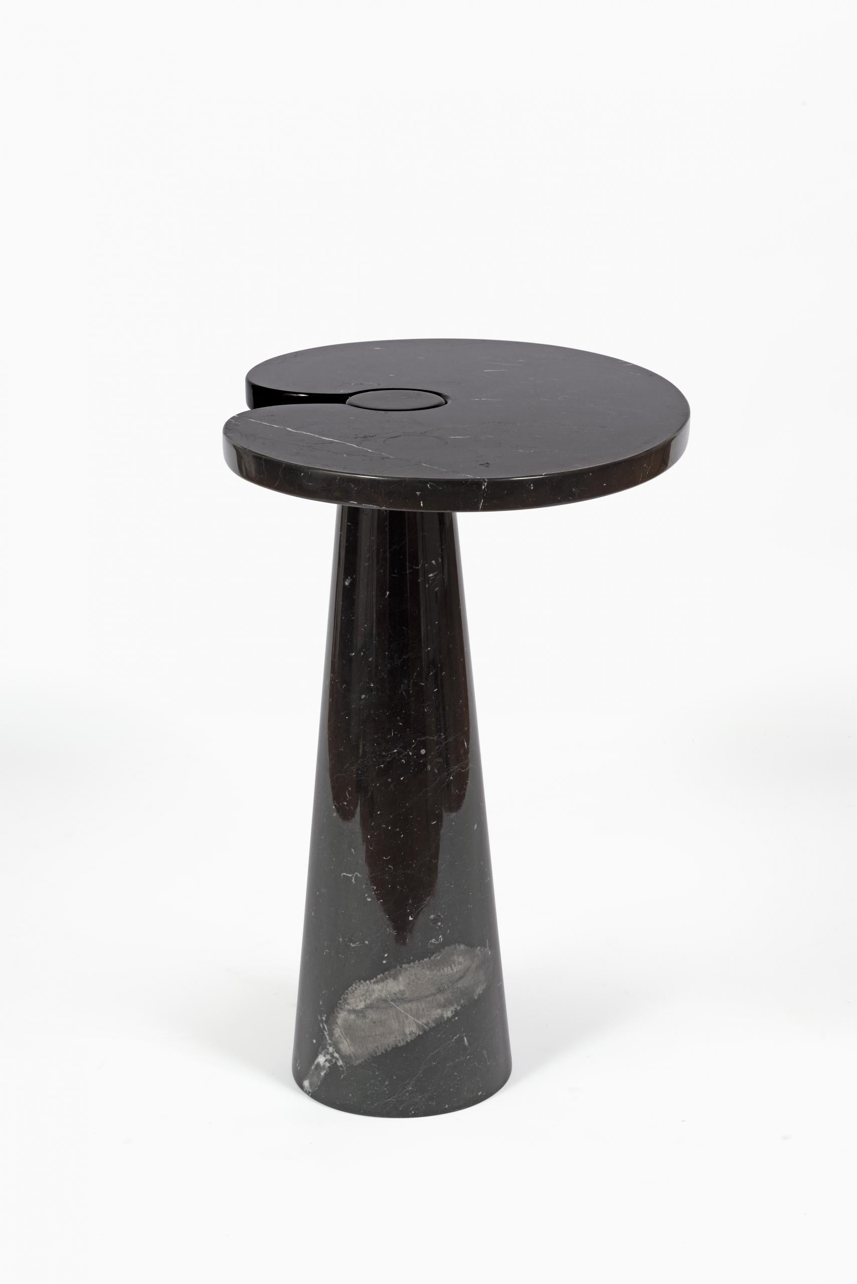 Mid-Century Modern Table Noire D’appoint “Eros” D’Angelo Mangiarotti Pour Skipper, 1975 For Sale