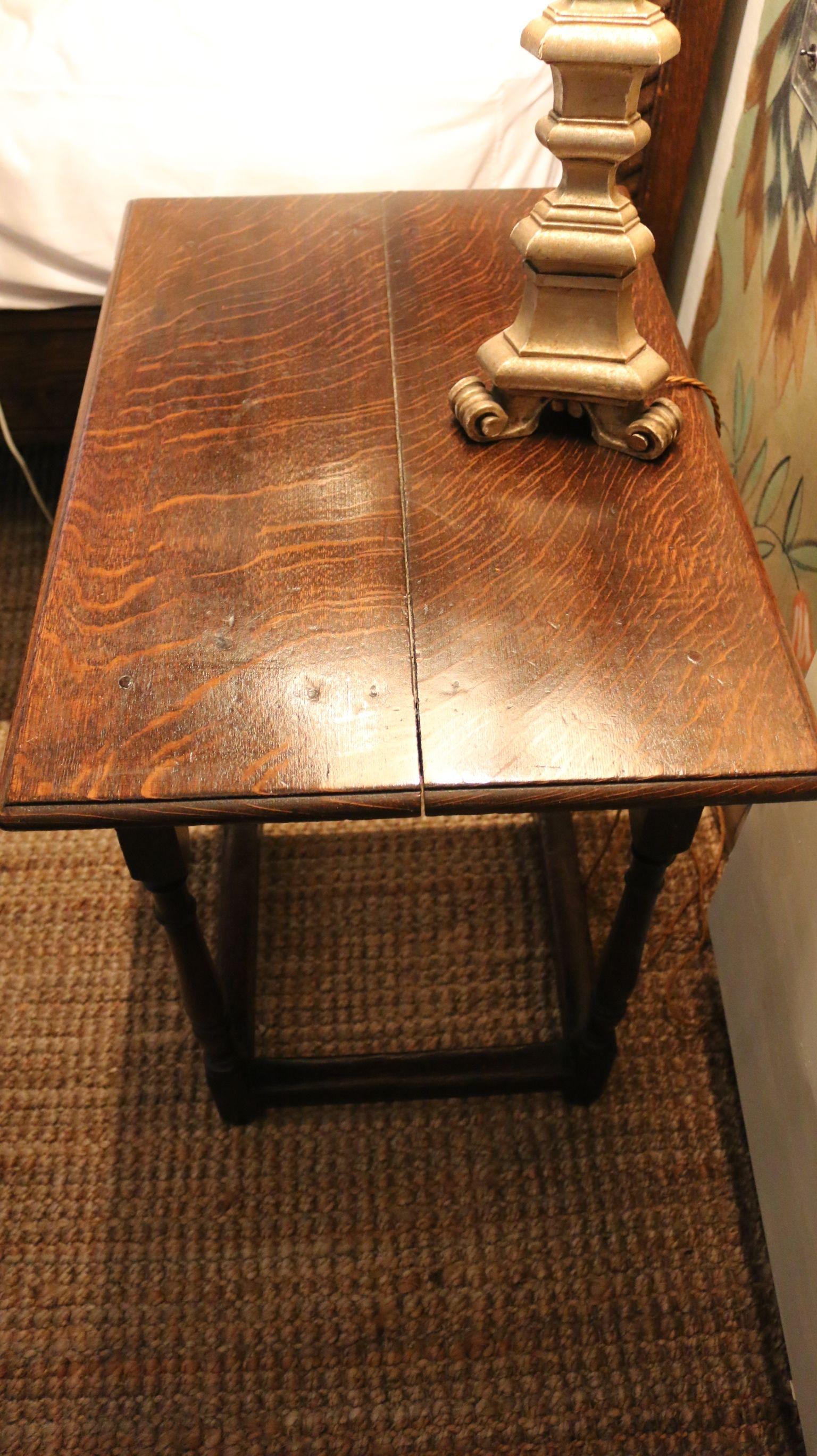 Joinery Centre Table Sidetable Small 18 Century English George I Vernacular Bookmatched For Sale