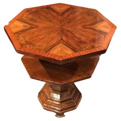 Table Octagonal in Wood, France, 1930, Art Deco