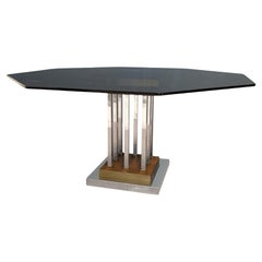 French 20th Century signed by Romeo Rega Dining Table hollywood regency