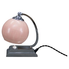 Table or Bedside Pink Lamp, 1930s