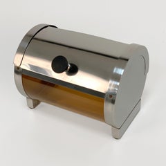 Table or Bench Container in Steel and Plastic, Italy Box 1970s Vintage