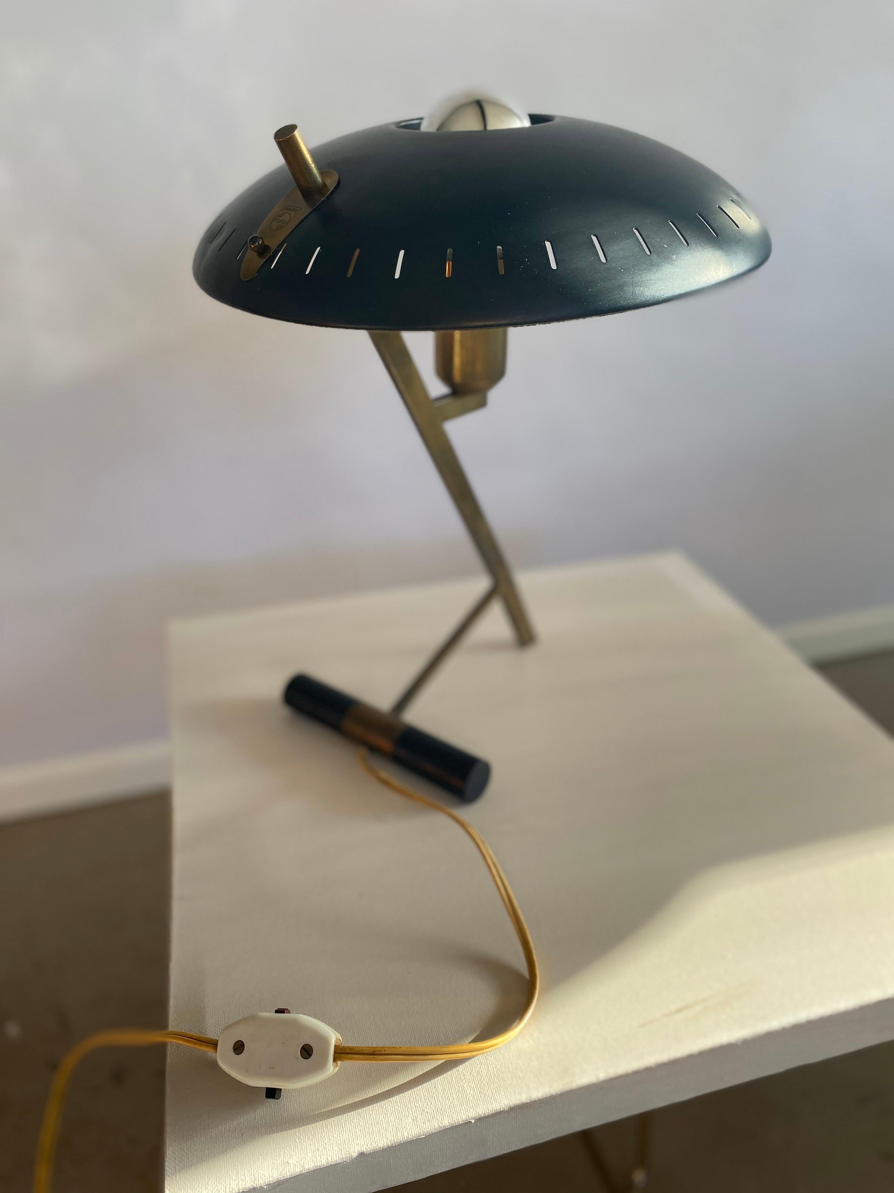 Table or Desk Lamp Z Model by Louis Kalff for Philips, 1950's (Metall)