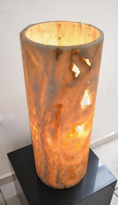 One-off Solid Honey Onyx Lamp by Element&Co